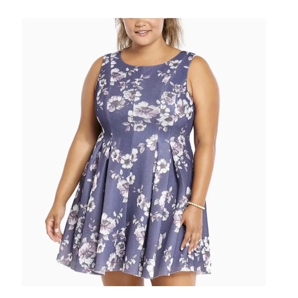 torrid Dresses & Skirts - Torrid Skater Dress Purple Floral Sleeveless 16